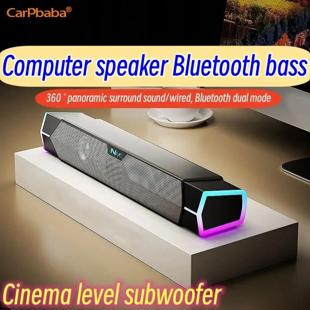 

Carpbaba V18 Bluetooth Speaker Home Theater Sound System Computer Speakers for TV Soundbar Box Subwoofer Radio Music Center