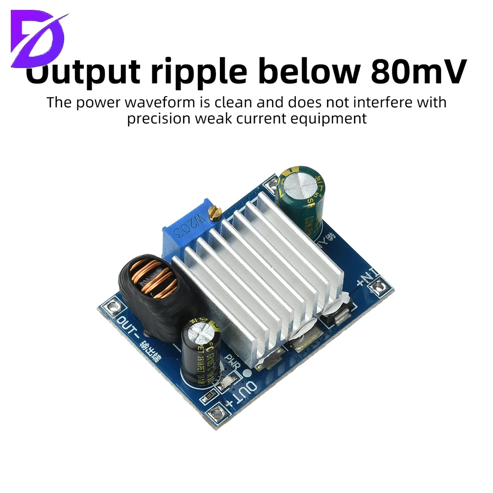 DC 9-100V Voltage Adjustable Step Down Module 4A Output Buck Power Supply Module for Solar Industrial Monitoring Equipment