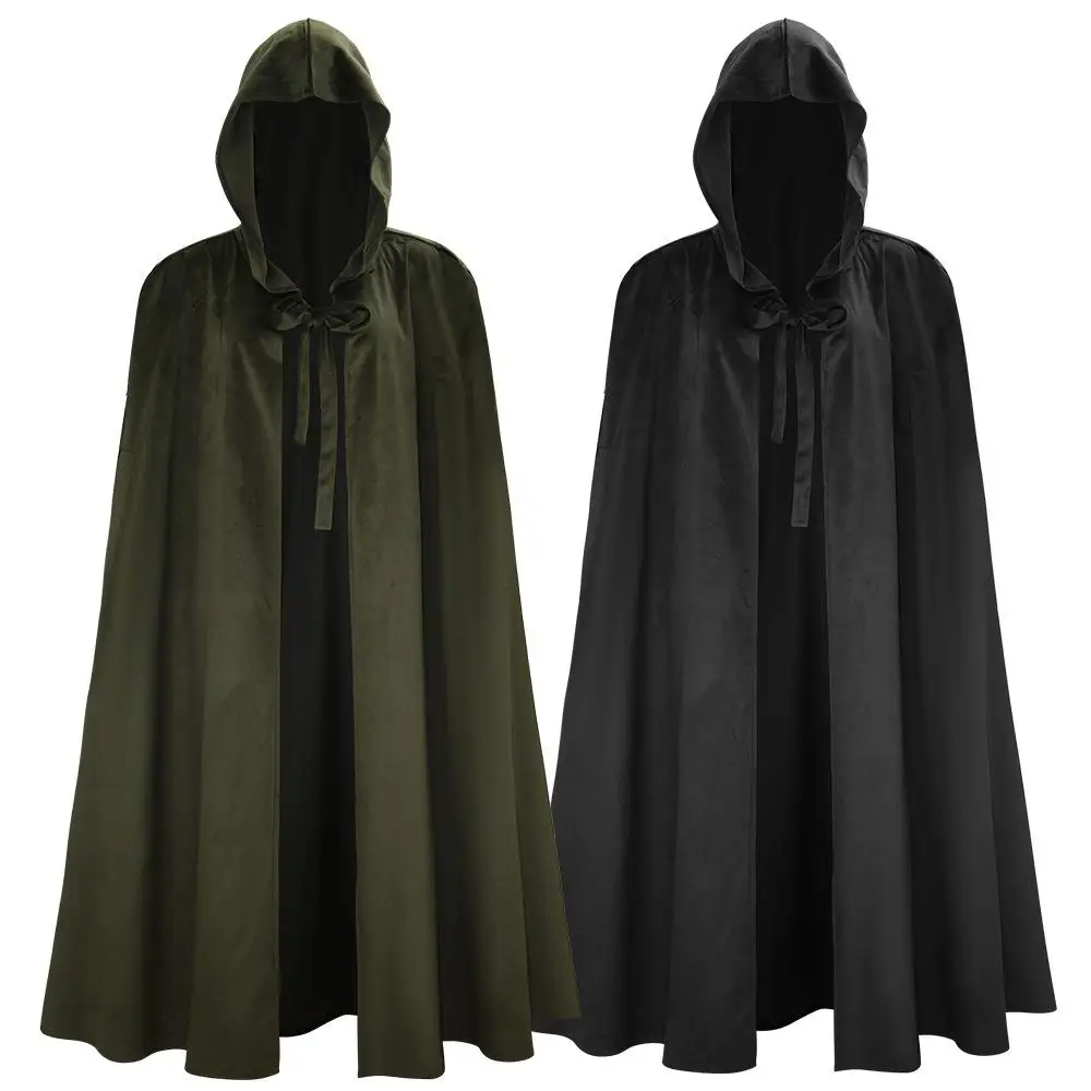 Disfraz medieval Capa de cosplay Túnica larga con capucha een Bla loween Par Dr up Ropa Étnica tradicional para mujer...