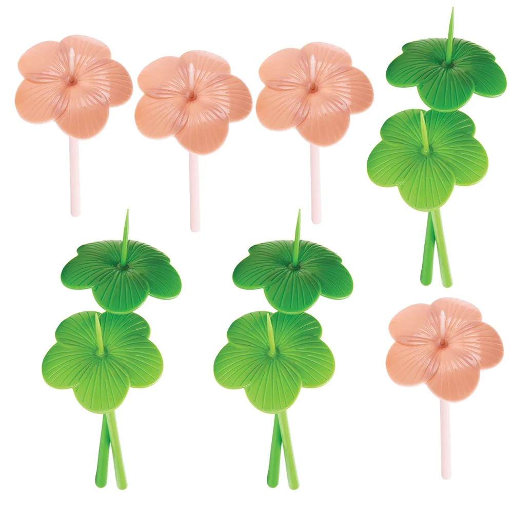 

10pcs Fruit Forks Picks Reusable Plastic Lunchbox Flowers Party Decorations Food Grade Safe Bar Tools Kitchen Gadgets Fruit