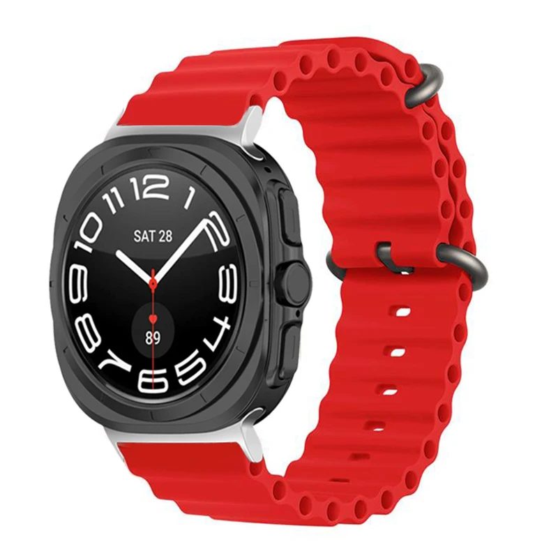 Ремешок силиконовый для часов Ocean, спортивный браслет для Samsung Galaxy Watch 7 Ultra 47 мм, 20/22 мм, 44 мм 40 мм
