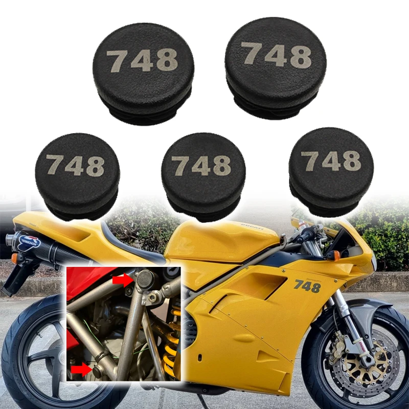 

Fit For Ducati 748 916 996 998 1995-2002 Motorcycle Accessories ABS Plastics Frame Hole Cover Caps Plug Decorative Frame Cap Set