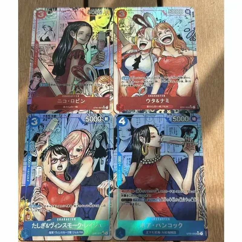 One Piece Card DIY Chopper Boa Hancock Zoro Luffy Ace Sabo Boys Anime Collectible Cards Christmas Birthday Presents