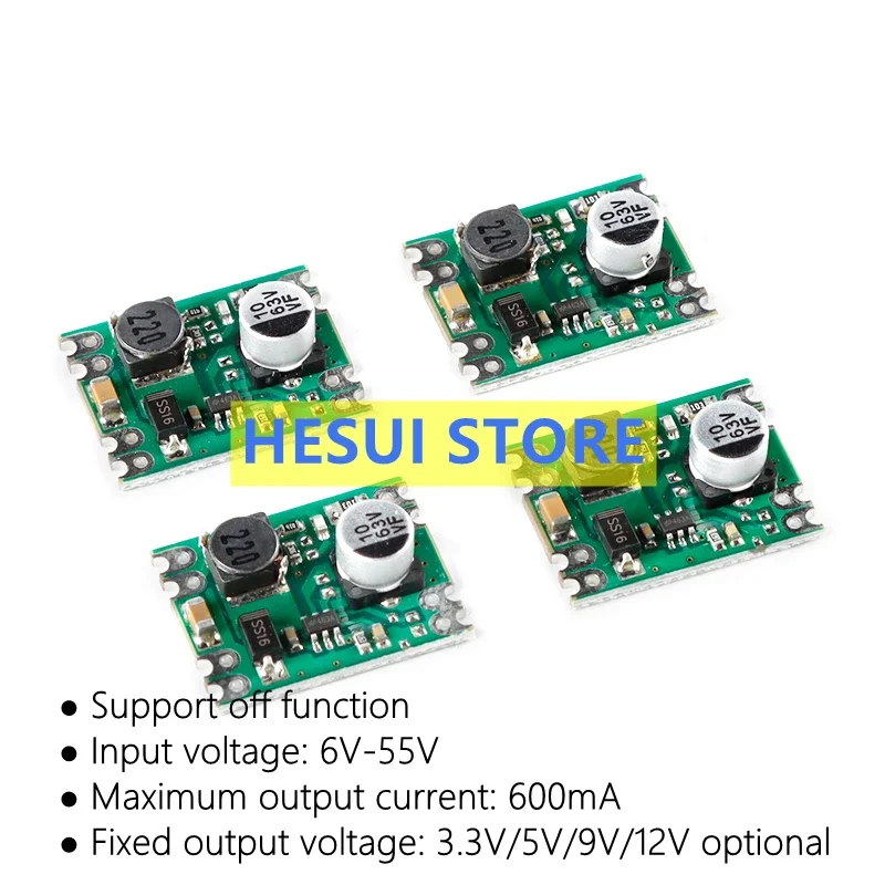 DC-DC step-down power module 6V-55V input to 3.3V 5V 9V 12V Output 600mA current