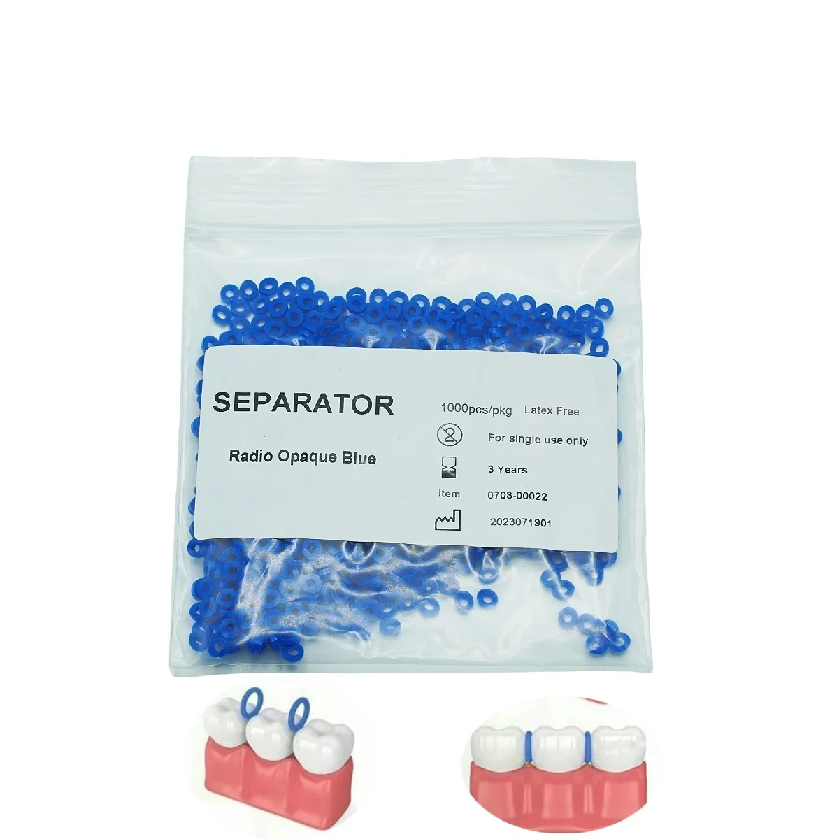 

1000pcs/bag Dental Orthodontic Separators Elastic Rubber Band Rings Ligature Ties Dentist Materials