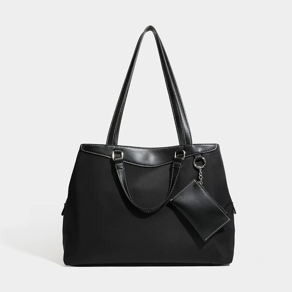New Black Women Shoulder Bag Vintage Style Tote Bags Large Capacity Tote Bags Handbag Street Casual Ladies Daily Purse