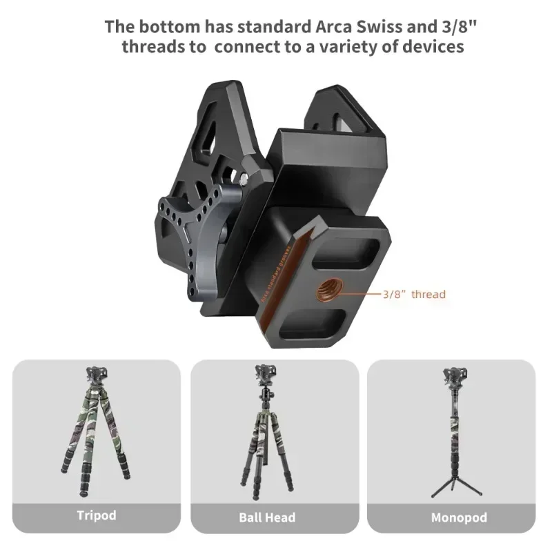 Premium Rifle Saddle Clip Adapter for Arca Swiss QR Board - Suitable for Hunting and Outdoor Shooting Stands