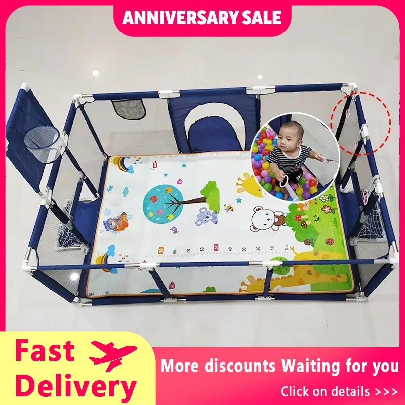 

IMBABY Baby Playpen Safety Barrier Fence Larger Children's Playpens Kids Fence Dry Pool For Newborn Playground for Children