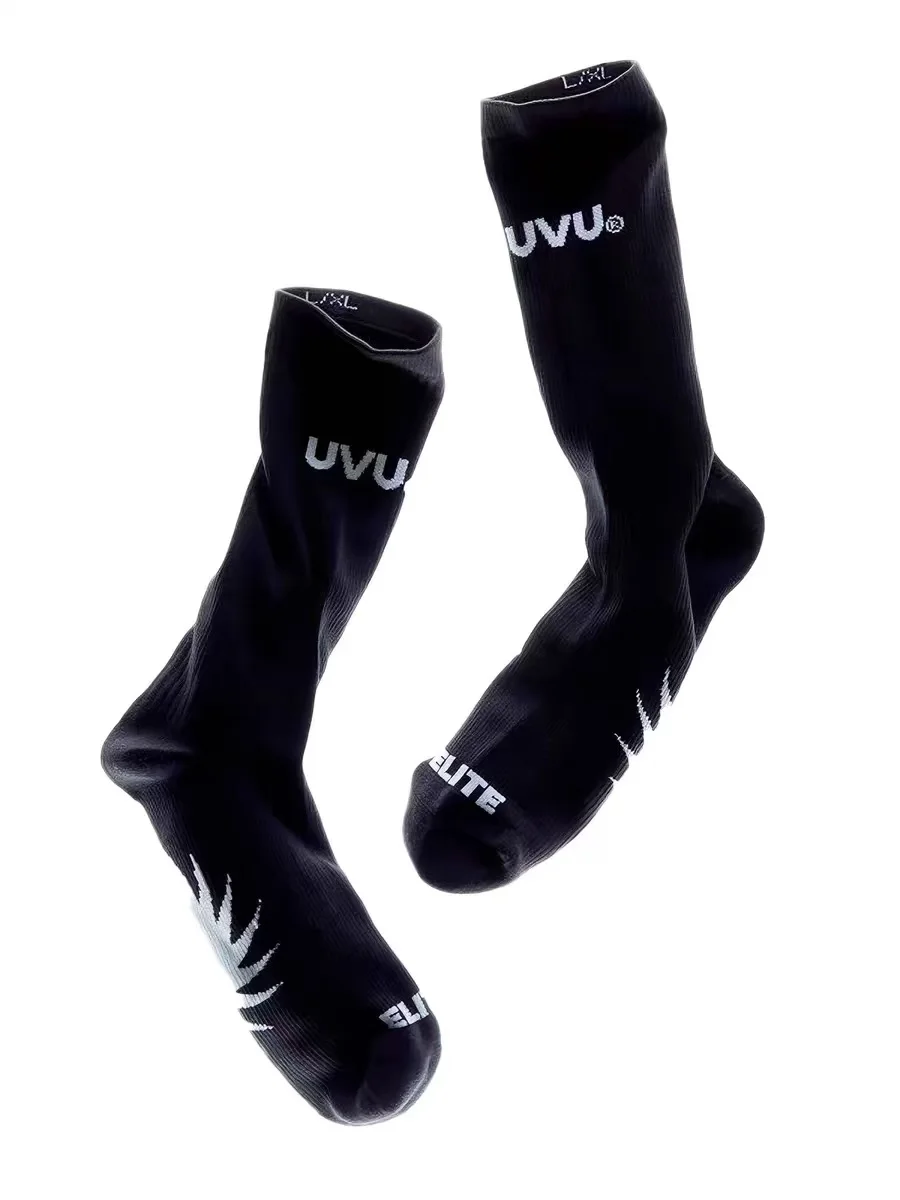 Breathable Running Socks Long Tube Socks Sweat Absorbent Letter Logo Sports Socks for Marathon Training All Weather Wear