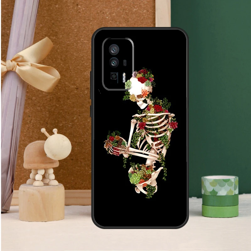 Skull Bones Botany Case For Xiaomi 14 11T 12T 13T Pro 12 13 Lite POCO X6 Pro X3 X4 X5 F3 M5s M6 F5 Pro Cover