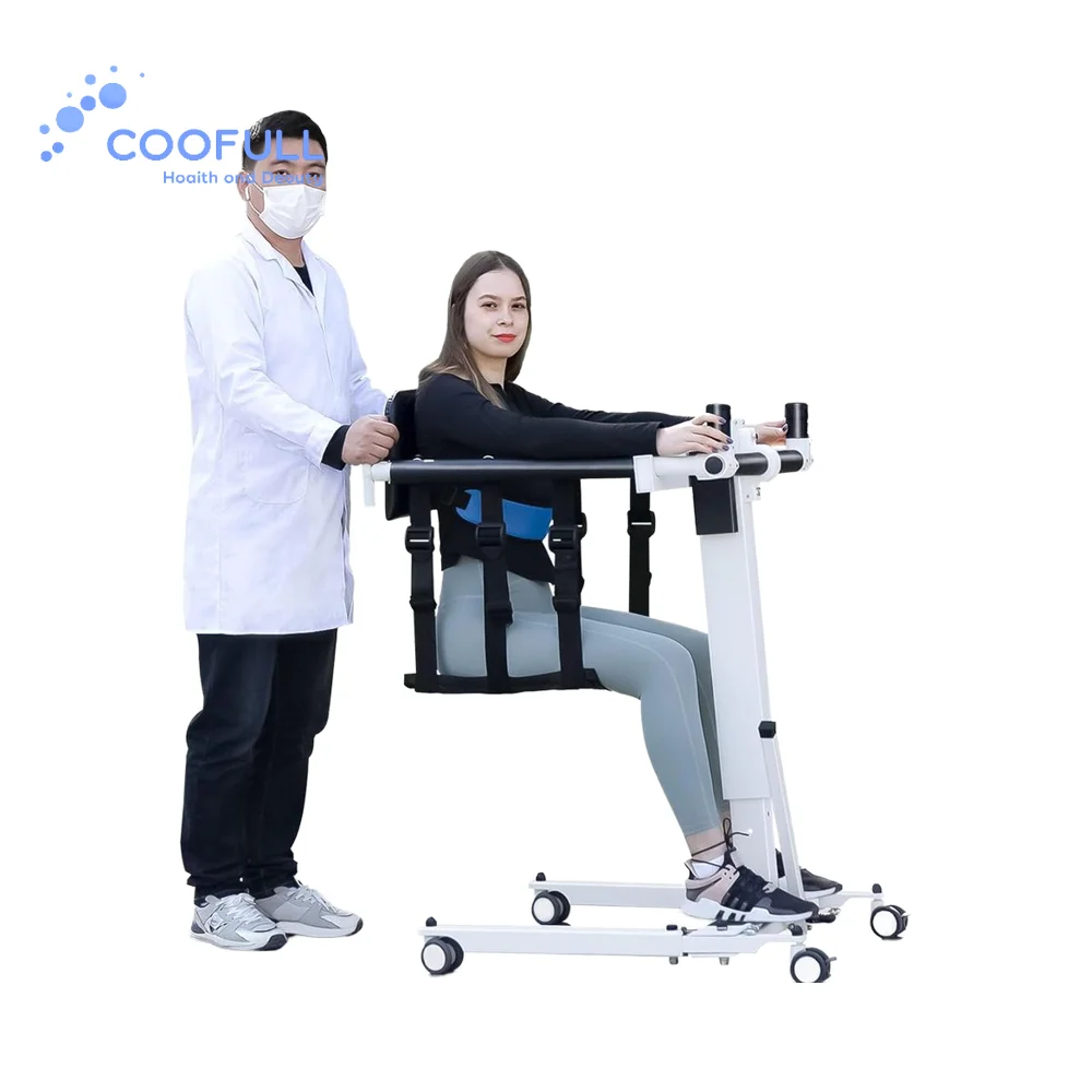 Coolfull Upgrade Transfer Lift Chair Portable Folding Patient Car Home Use Wheelchair Transfer Bathroom Safety Equipment