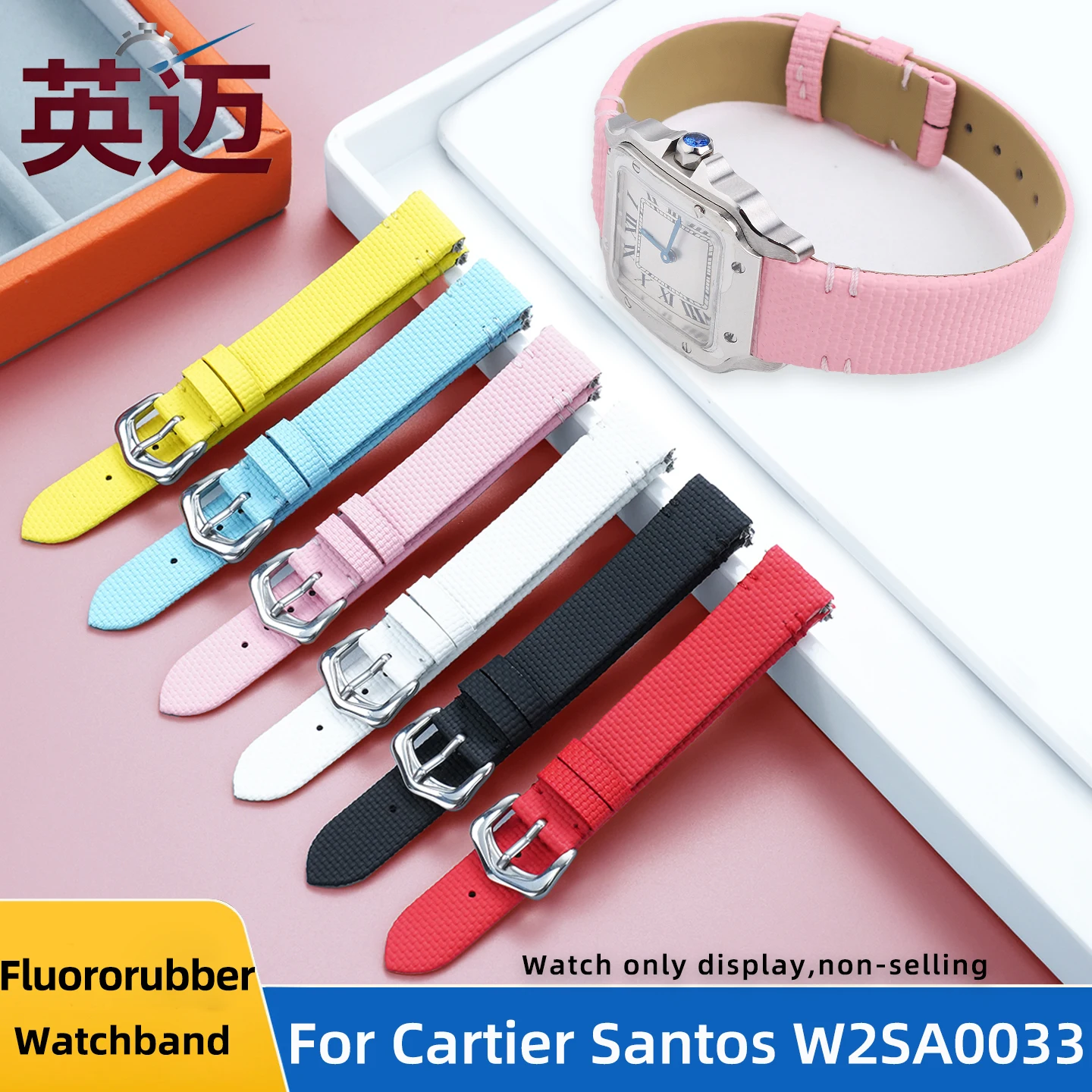 Women'S Accessories Cartier - カルティエ サントス W2SA0033 WSSA0082用 16mm フッ素ゴム製ストラップ