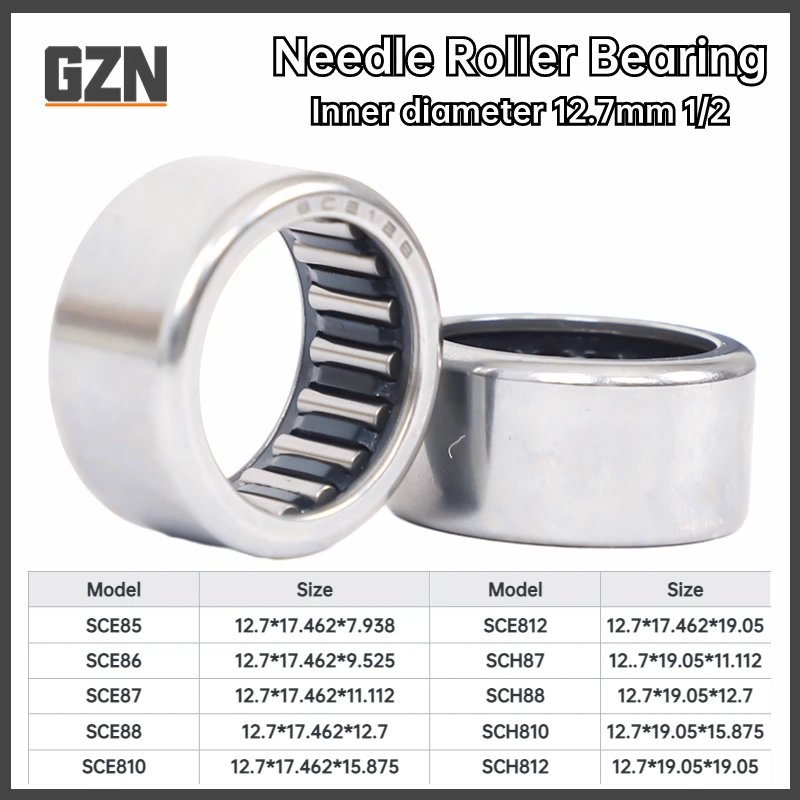 4PCS BA=SCE85 86 87 88 810 812 BCH87 88 810 812 Inch Needle Roller Bearing Inner Diameter12.7MM