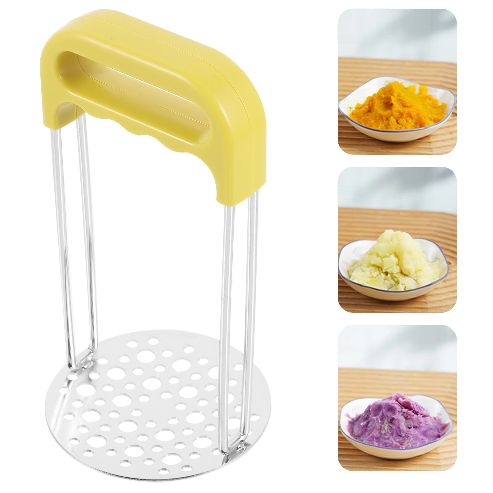

Stainless Steel Masher Kitchen Tool Reusable Manual Presser for Fruit Vegetable Baby Food Potato Masher Kitchen Puree Making