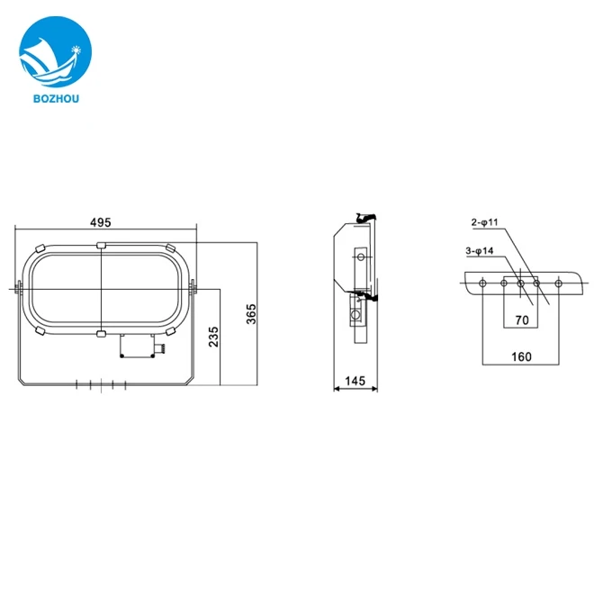 Stainless steel IP67 TG20 50w waterproof led outdoor flood lamp marine navigation spot lights