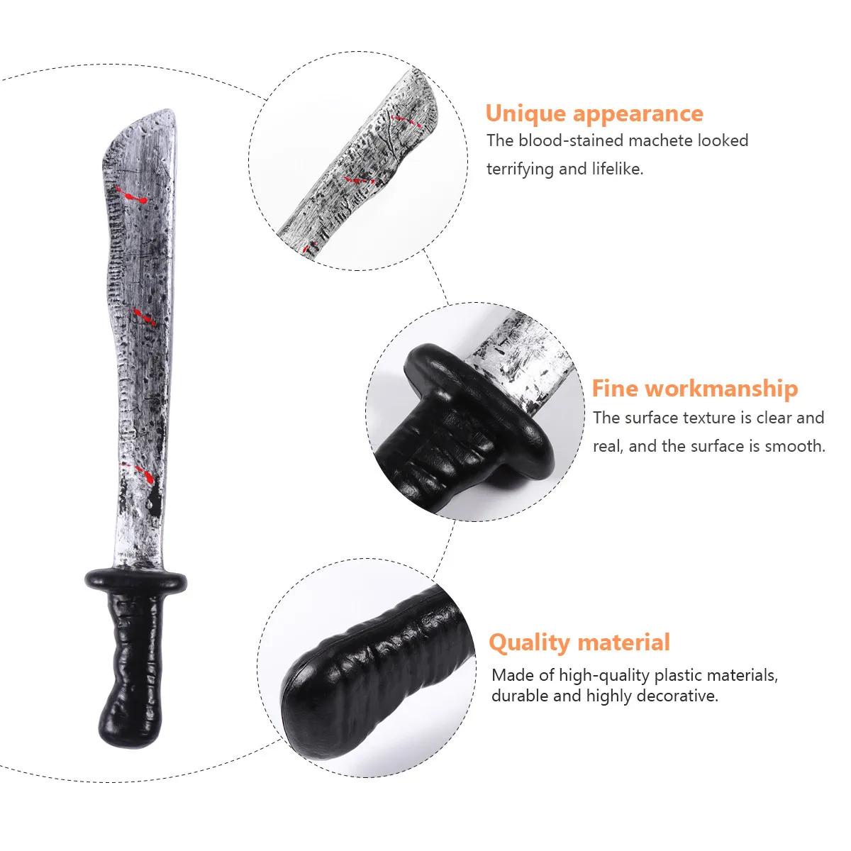 

1Pcs Plastic Halloween Butcher Prop Lifelike Halloween Decoration for Haunted House Masquerade Festival