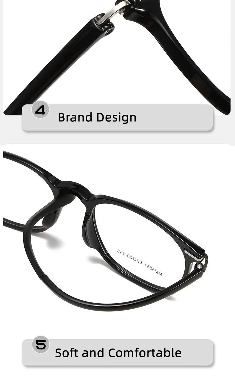 LOERHUNAR 2025 Neue Marke Design Quadratischen Rahmen Myopie Sonnenbrille für Frau und Mann UV400 Sonnenschirm Mode Sonnenbrillen 0 bis -6,0 – Detail 5