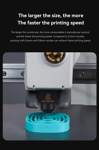 Imagen 2 del producto Para Bambu lab A1 mini Hotend Kit boquilla de acero endurecido boquilla de 0,2/0,4/0,6/0,8mm para Bambu lab accesorio de impresora 3D