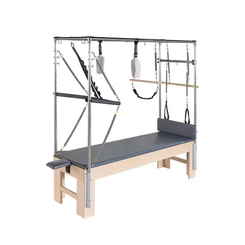 Solid Maple Wood Easy Pilates Trapeze Table - Tool-Free Assembly for Home/Studio Multifunctional Workouts