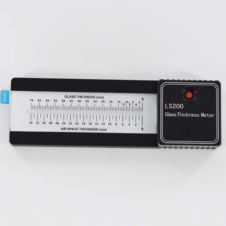 LS200 Scale Laser Glass Thickness Gauge Meter Measure Double Triple Glaze Insulated Glass Thickness Measurement Device