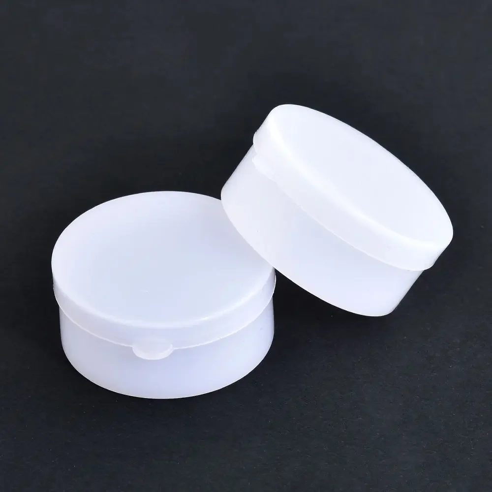 100Pcs 5g/10g/20g/30g/50g/100g White Plastic Cosmetic Sample Jars Pot Empty Face Cream Bottle Lip balm Container Refillable Box