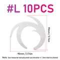 10 piezas en forma de L plateadas