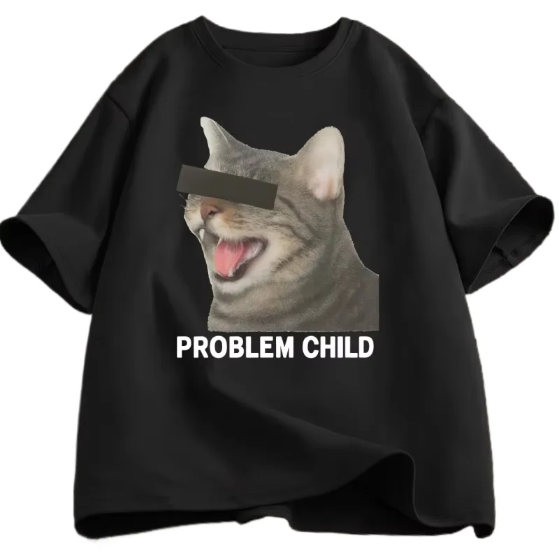 

Camiseta Vintage divertida de Gato Gang para hombre y mujercamiseta Unisex de gran tamaño camiseta неформальный de algodón