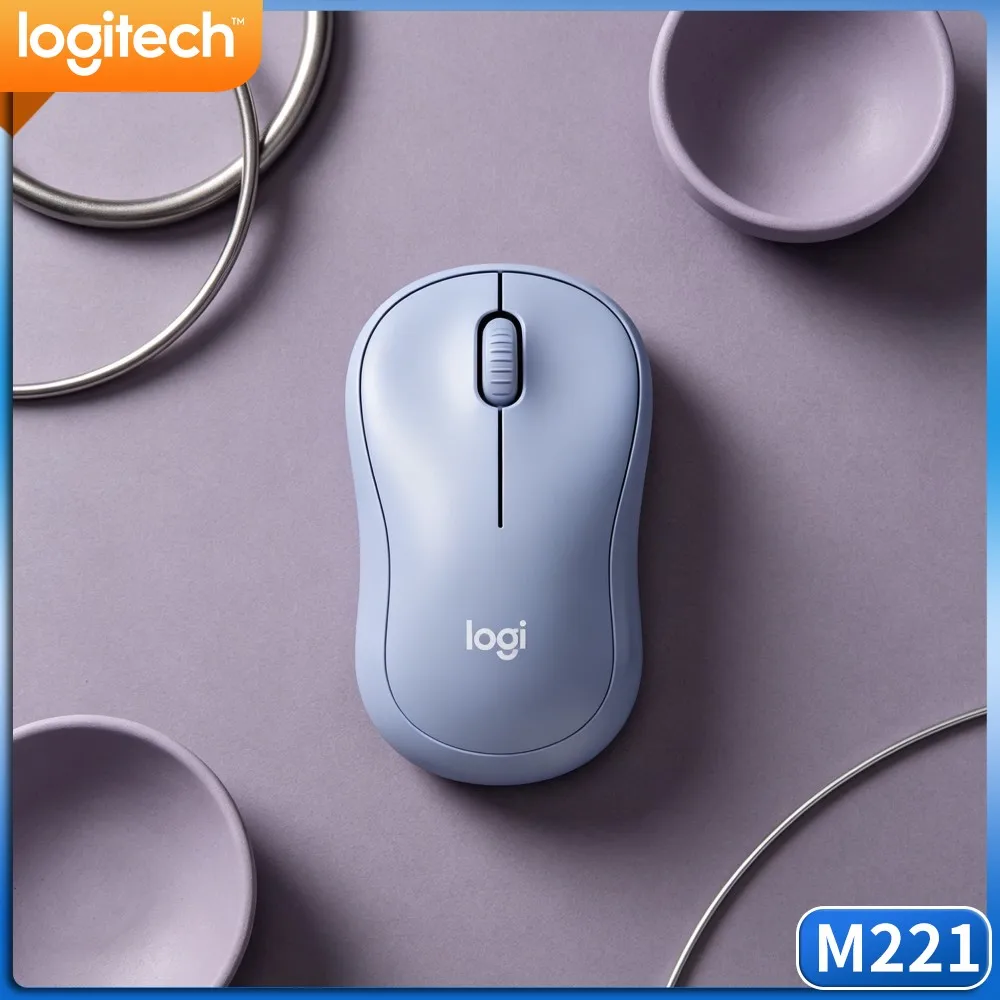 Logitech M221 Low‑Noise Wireless‑Click Mouse,Stable 2.4G Signal,Light‑Weight,For Travel Study Office Home Notebook PC