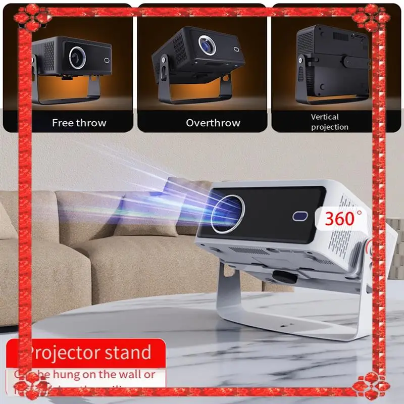 

24-Hour Delivery Desktop Projector Stand With 360 Degree Rotateing Mount Adjustable For Home And Offices Projector Holder White