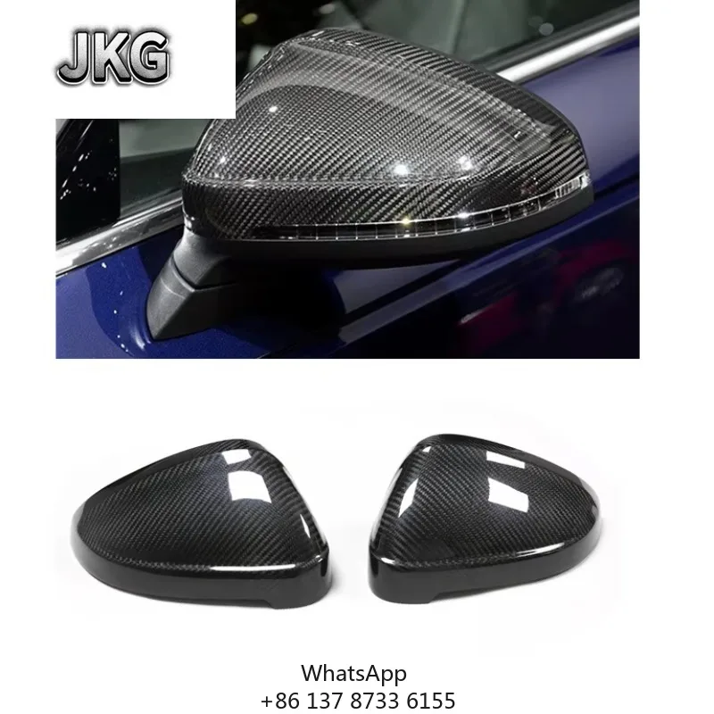 

JKG Dry Carbon Fiber B9 Side Mirror Covers For Audi A4 A4L A5 S5 2016-2018 Without Lane Assist Mirror Cover