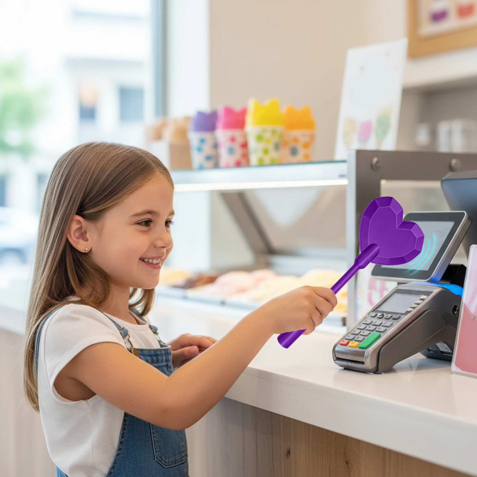 3D Printed Wand, Tap to Pay Credit Card Holder Magic Wand, Portable Contactless Tap-to-Pay Star/Heart Fairy Wand Gifts For Kids