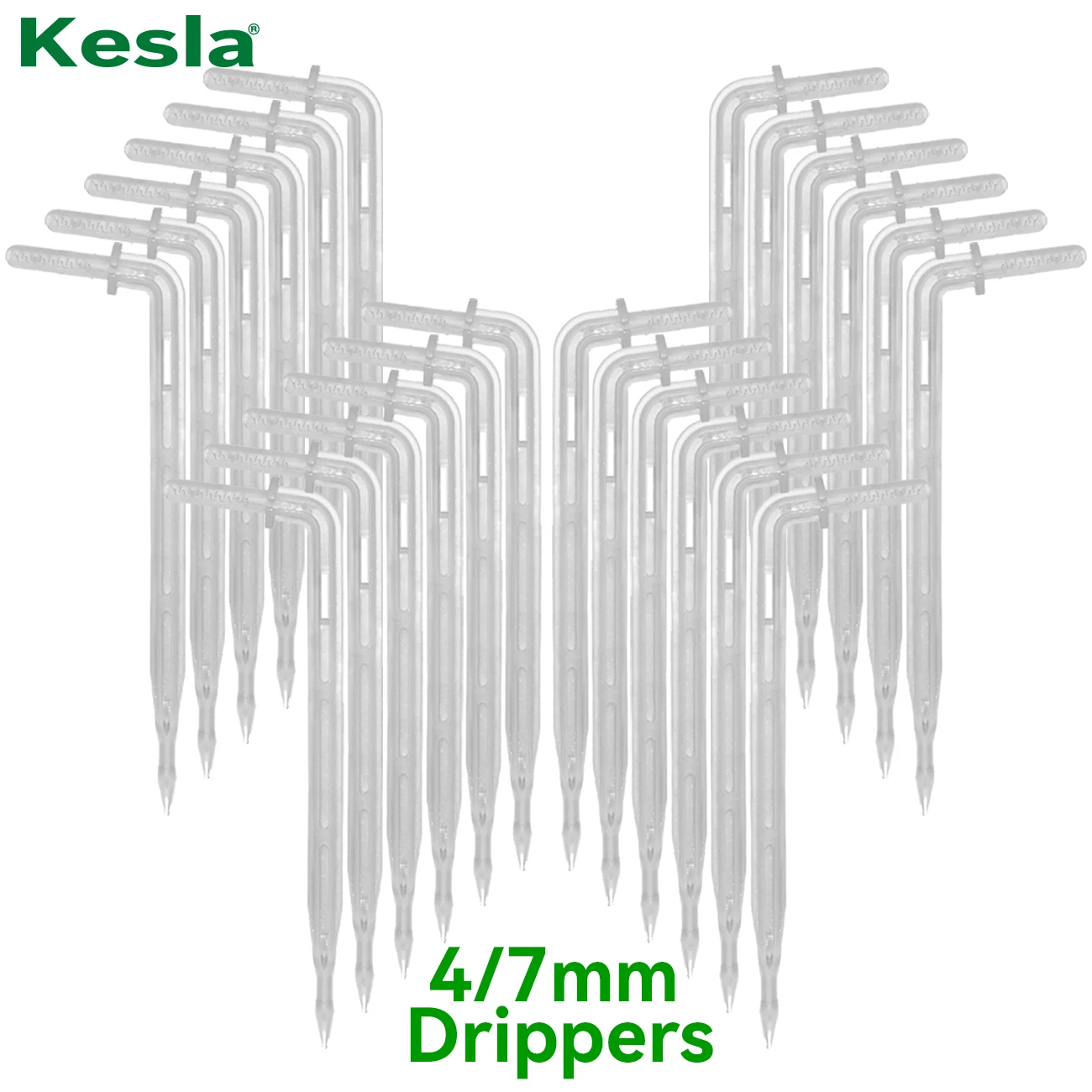 KESLA 25-50pcs Garden Micro Drip Irrigation 1/4'' Watering Dripper Drip Arrow 4/7mm Hose Water Saving Sprinkler Joint Greenhouse