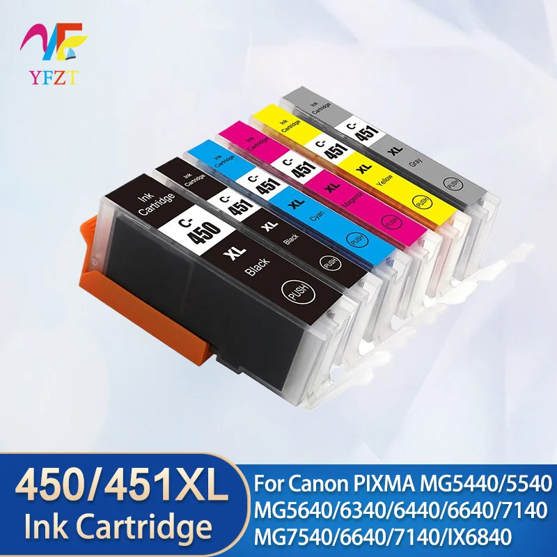 PGI-450 CLI-451 Compatible Ink cartridge For Canon PIXMA MG5440 MG5540 MG5640 MG6340 MG6640 MG7540 MG7140 IX6840 IP8740 Printer