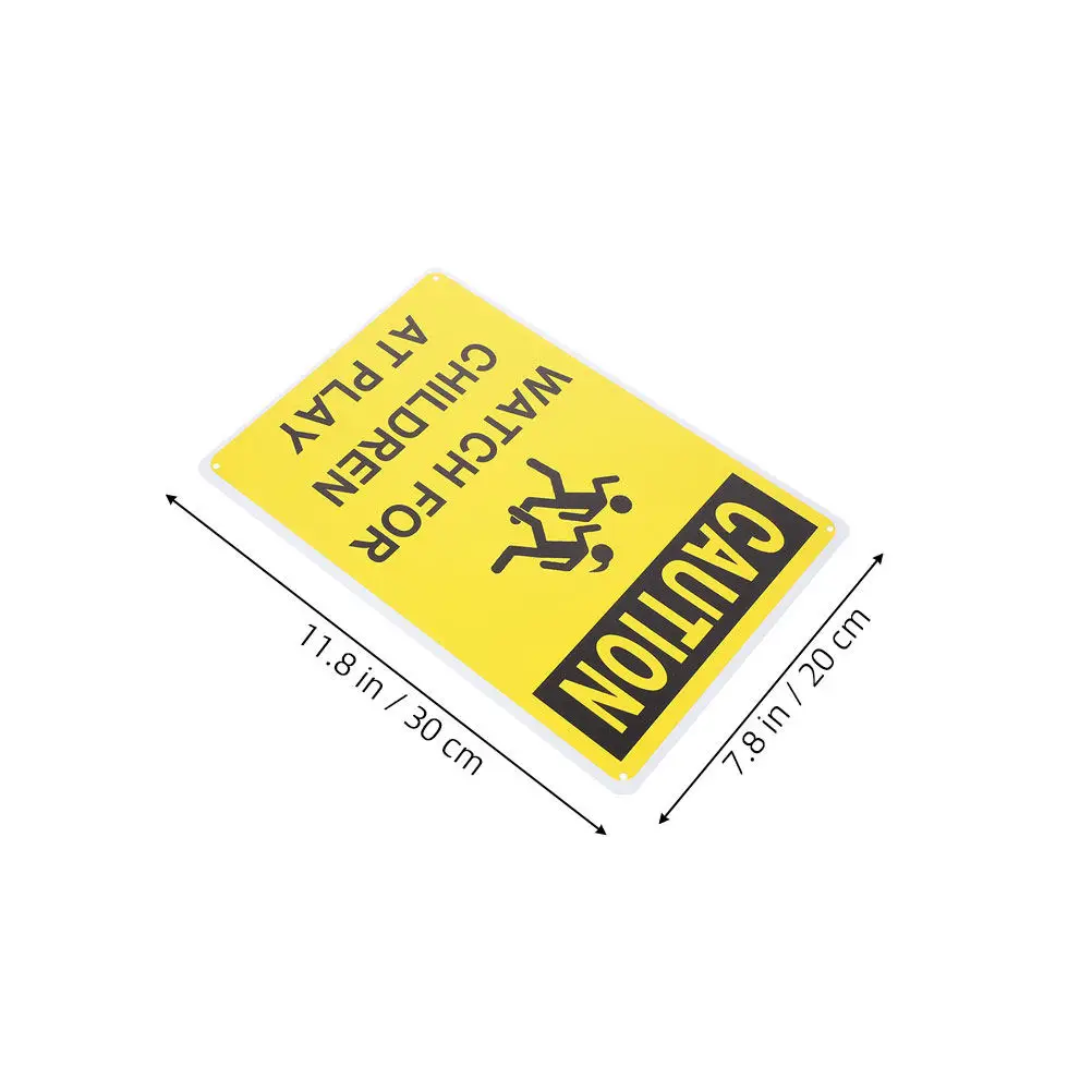 3Pcs Playing Slow Down Sign Rust Resistant Metal Traffic Warning Sign Visible in All Weather for Neighborhoods Schools