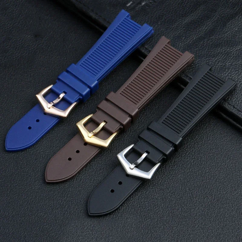 For Patek Philippe High Quality Silicone Watch Belt 5711 5712g Nautilus Watch Strap Special Interface Men Watchband 25-13mm