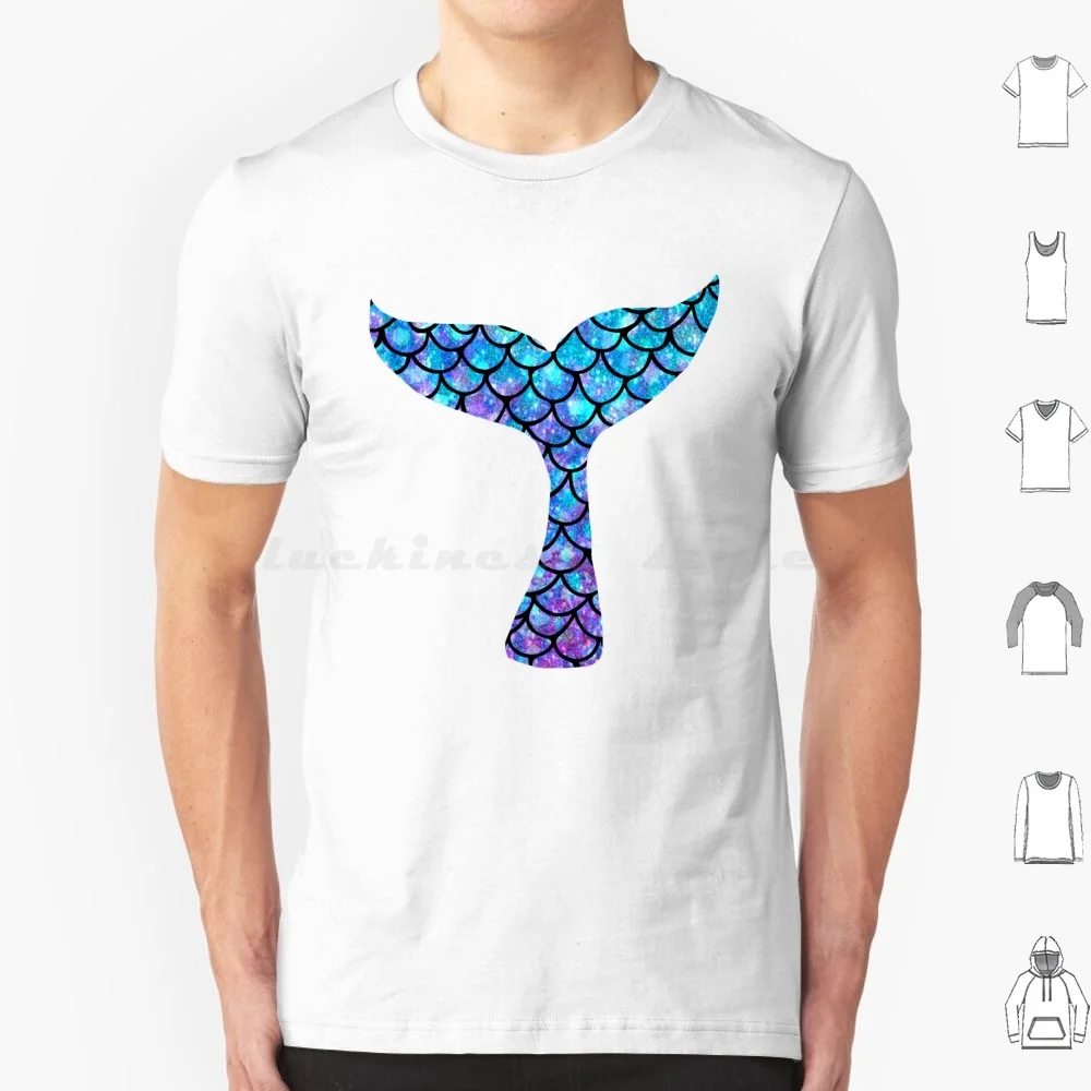 Camiseta de cola de sirena de gran tamaño, 100% algodón, escamas de cuento de hadas de sirena, cola de ballena, Animal ártico, mar, océano, agua, pez, Delfín