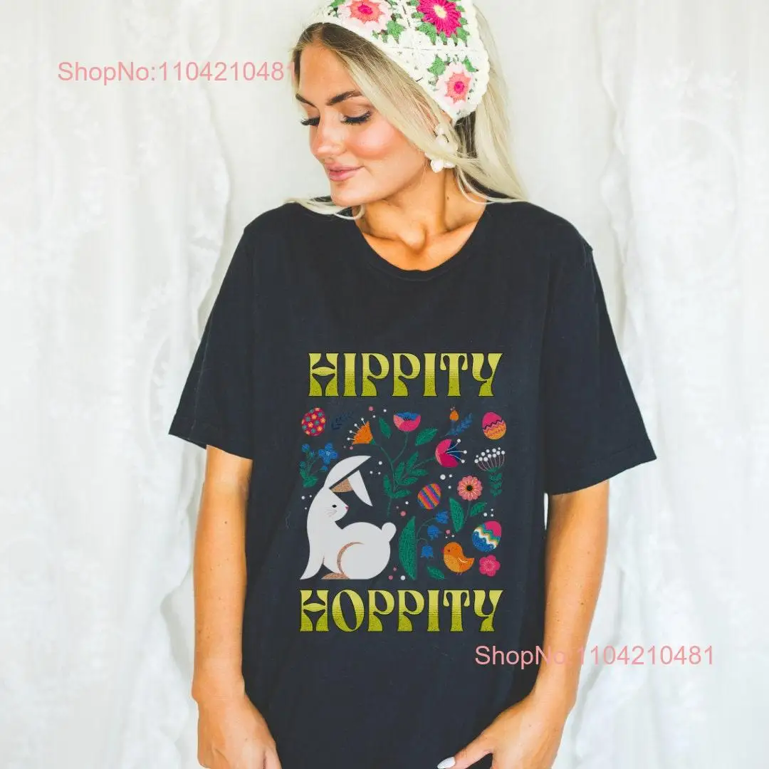 Easter T Shirt Eastern European Vibes Folk Art Bunny RabbiT Cool Party Unique long or short sleeves