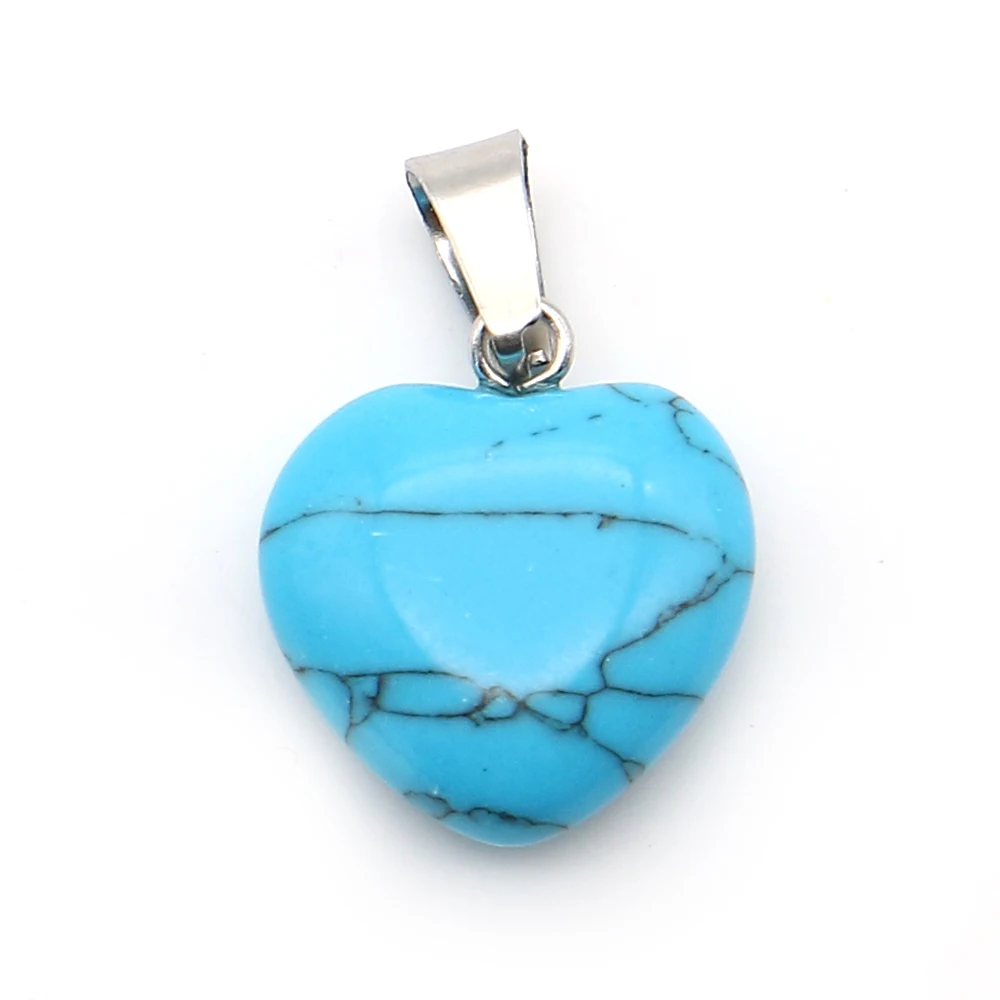 Small Exquisite Natural Stone Pine Stone Polished Heart-shaped Single Hole Melon Seed Bead Pendant DIY Necklace Earring Jewelry