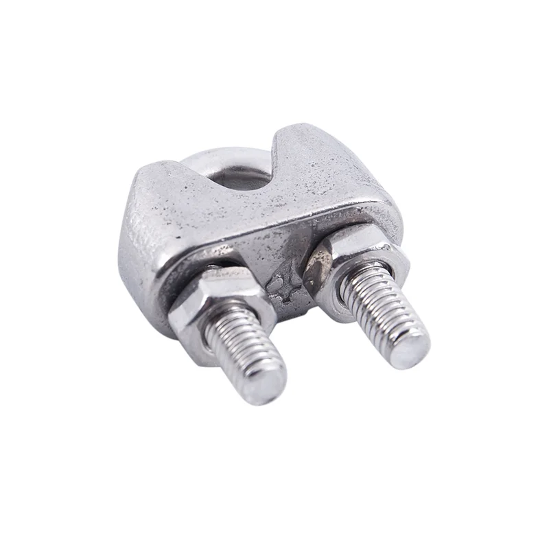 12Pcs Stainless Steel Cable Clip Saddle Clamp For 5/32 Inch 4Mm Wire Ropes-A78G