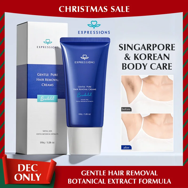

150G EXPRESSIONS GENTLE PURE HAIR REMOVAL CREAMS PLANT-BASED FORMULA, MOISTURIZING CREAMY TEXTURE