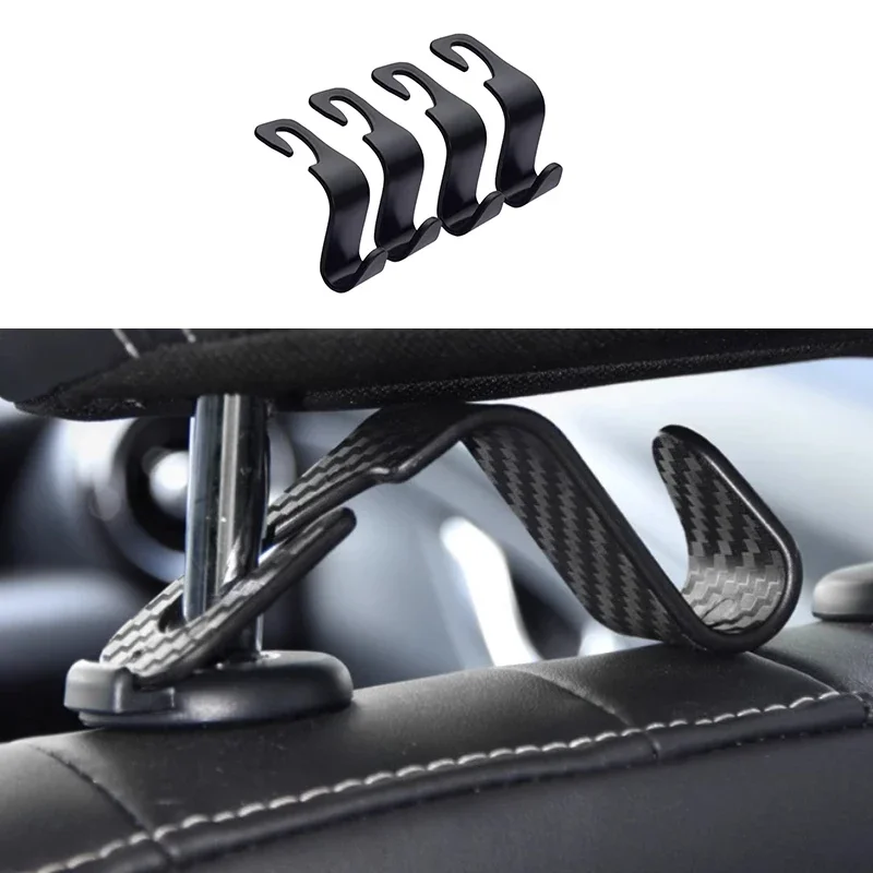 Fit for Jetour Traveler T2 2023-2024 Car Seat Back Hook Modification Car Carbon Fiber Pattern Seat Hook Car Interior Accessories