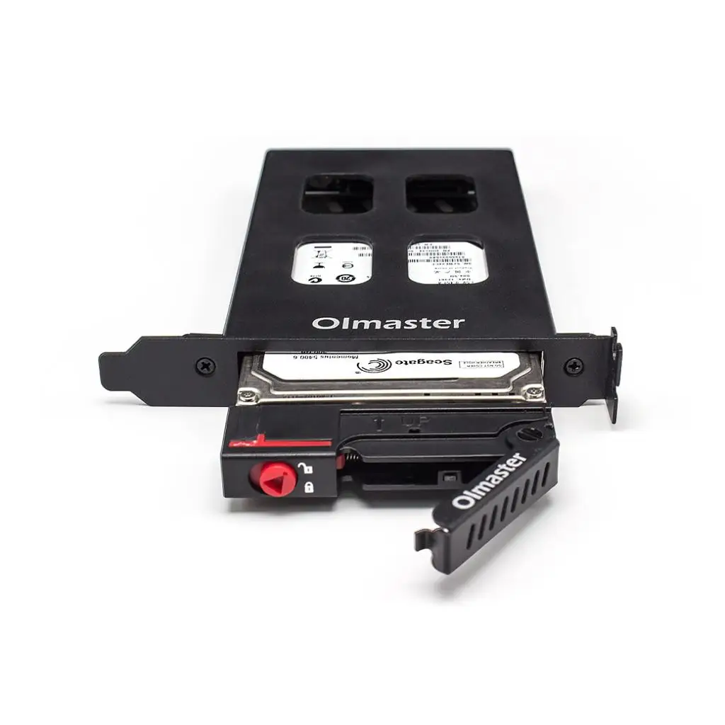 2.5 Inch SATA Dock Secure SSD Mobile Rack Metal HDD Bay with Key Lock for Computer DIY Setup