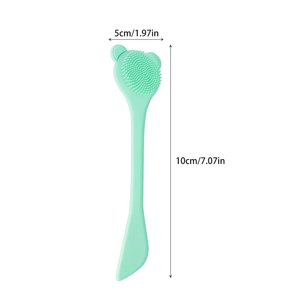 Spazzola per la pulizia del viso Maschera per il naso per punti neri Gel di silice verde detergente a doppio scopo