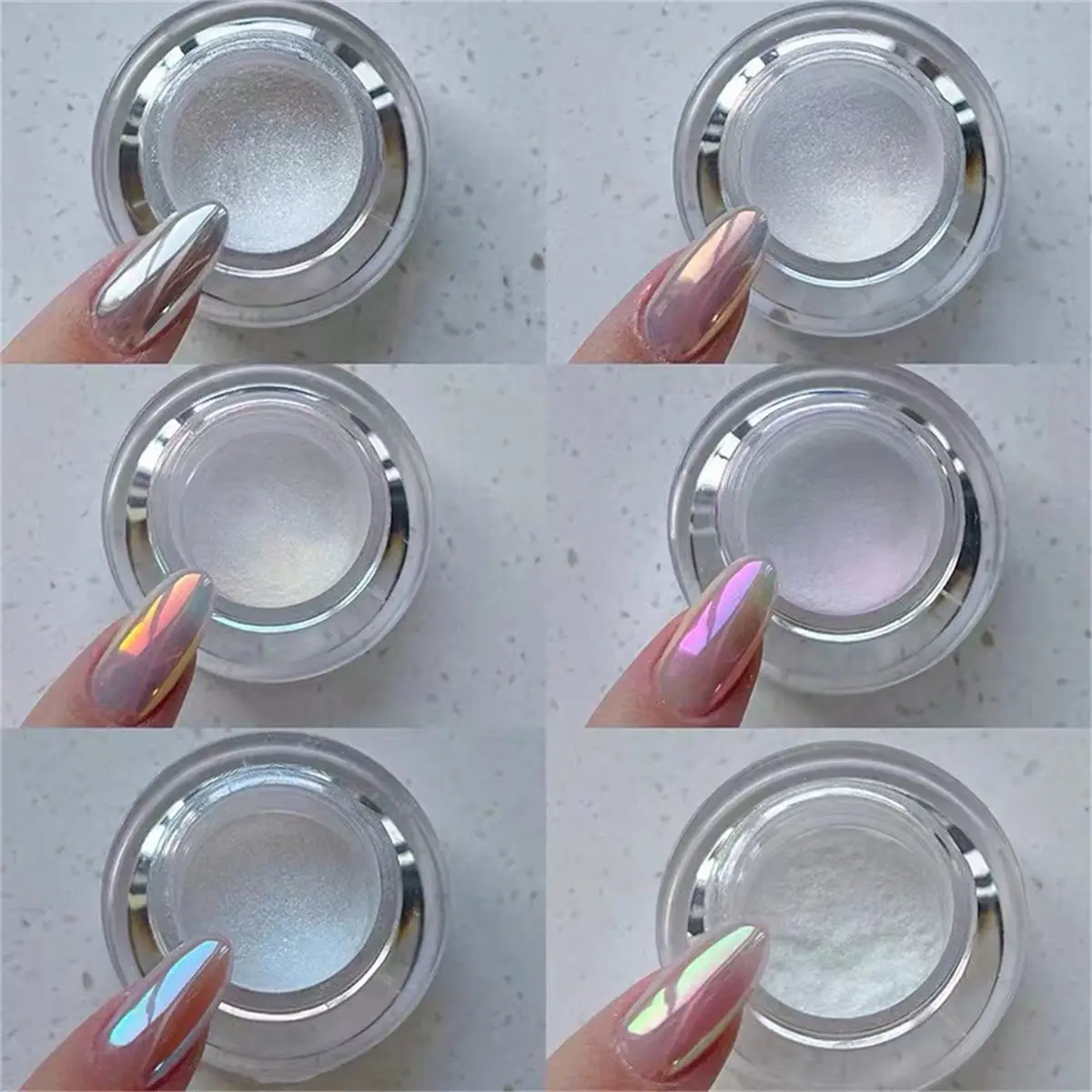 Pearl Magic Mirror Powder Aurora Nails Powder Glitter Dust Chrome Aurora Manicure Dust Nail Art Decoration