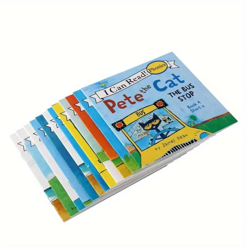 

Библиотека раннего обучения Pete the Cat: 12 иллюстрированных книг рассказов для английского, перед сном и школы — идеальный образовательный подарок для детей