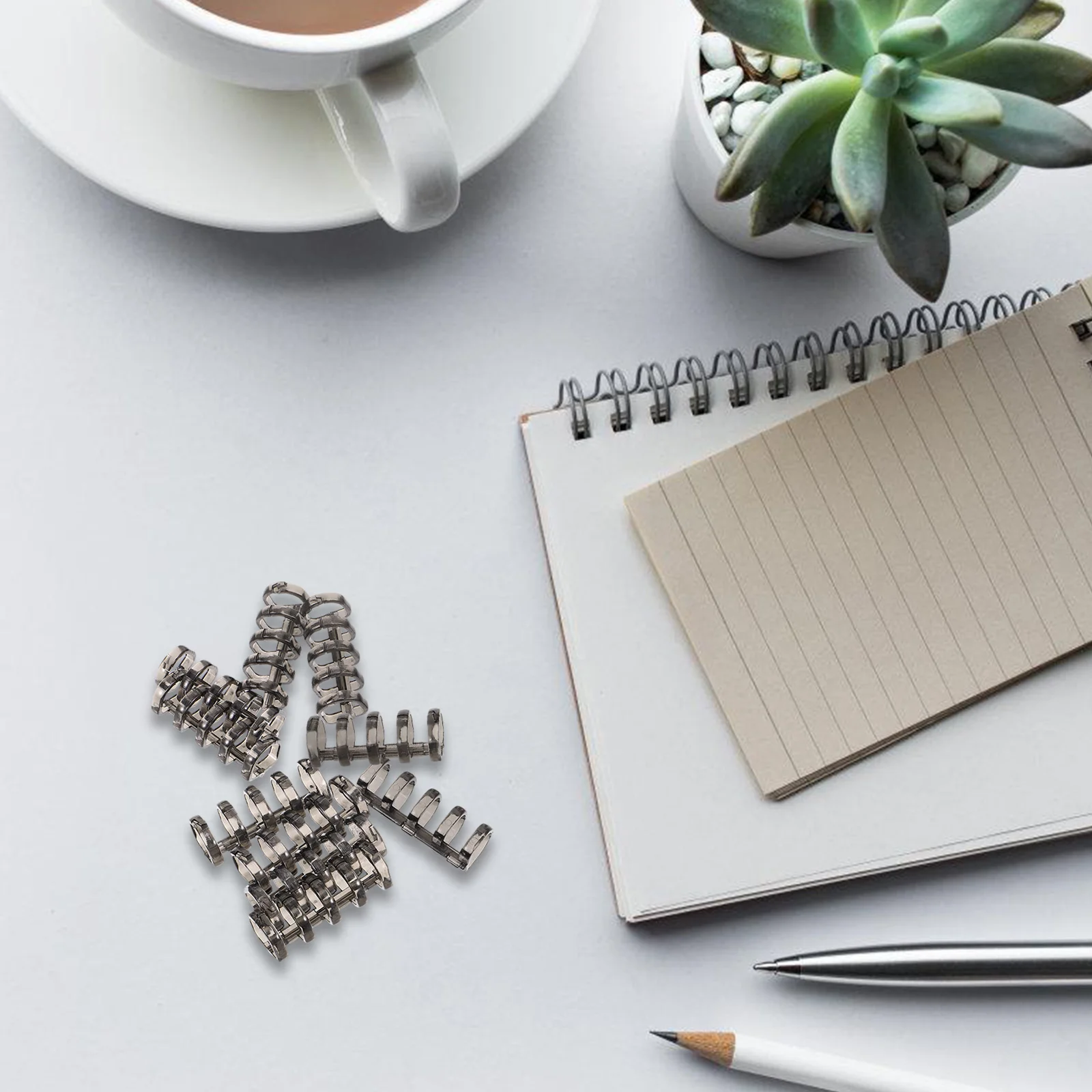 

10Pcs Loose Leaf Binder Rings Plastic Removable Notebook Ring Clips for School Office Planner Notes Organizer