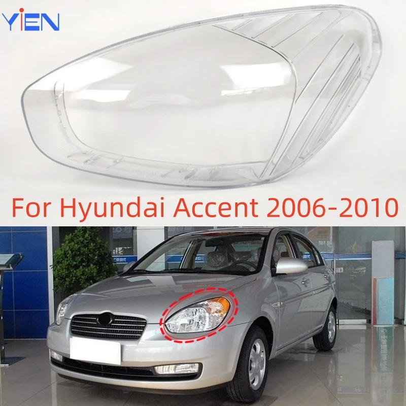 

For Hyundai Accent 2006 2007 2008 2009 2010 Accessories Headlight Transparency Shell Imported PC Material Durable