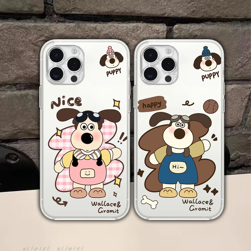 W-Wallace and G-Gromit For Samsung Galaxy S23 S22 Ultra Plus Note 20 Ultra10 Plus A71 70 A52 Transparent Phone Case