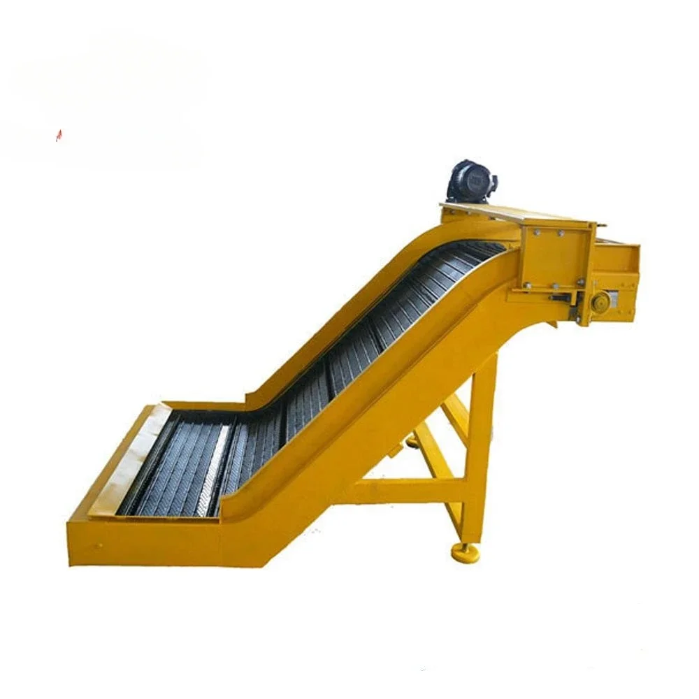 High quality steel hinged belt conveyor magnetic and screw type chip conveyor image 6