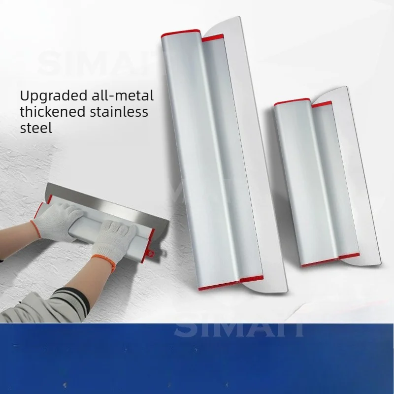 SucceBuy Drywall Skimming Blade Set 10/16/24/32/40 inch Skimming Blades + 34-81.6 in Extension Handle Pole Stainless Steel Knife